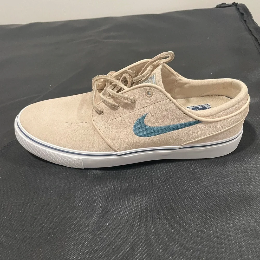 Nike SB Stefan Janoski OG+ Sand Teal Suede Skate Shoes FD6757-101 Mens 5.5